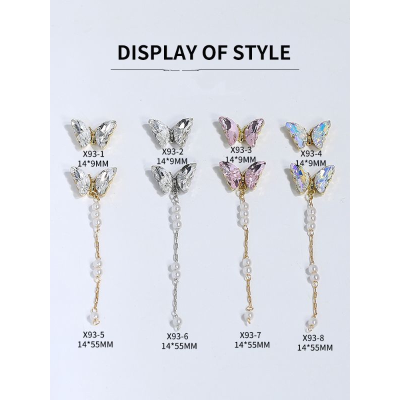 Charm bươm đá,bươm xích đá trang trí móng mới