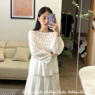 ( Ảnh thật) ( hàng sẵn) set áo chân váy thô mềm