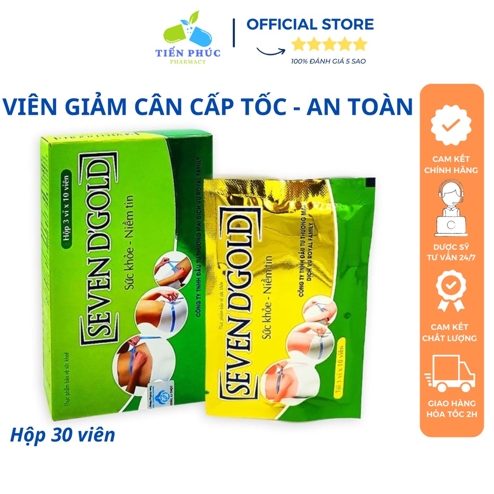 Seven Days Gold - Viên giảm cân nhanh cấp tốc an toàn hiệu quả cho người có cơ địa khó và phụ nữ sau sinh