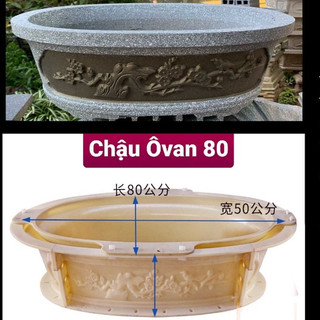 Khuôn chậu abs ovan 80