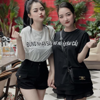 Áo đúng nhận sai cãi chất cotton phom nam nữ dưới 75kg, Áo phông đúng nhận sai cãi hottrend