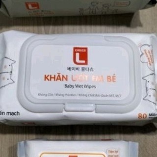 Khăn ướt em bé lotte choicel , gói 80 tờ.