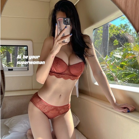 Bộ đồ lót nữ ren VS Pink đệm dày, chất liệu mềm mại, thoải mái hàng hiệu xuất khẩu BL1313