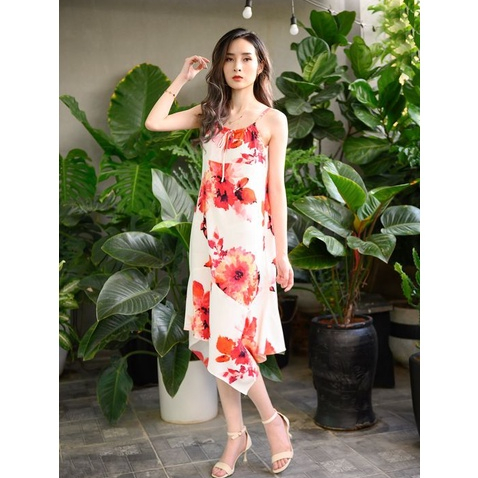 Đầm maxi hai dây điệu đà chất vải thoáng mát thiết kế TKFashion - DK494