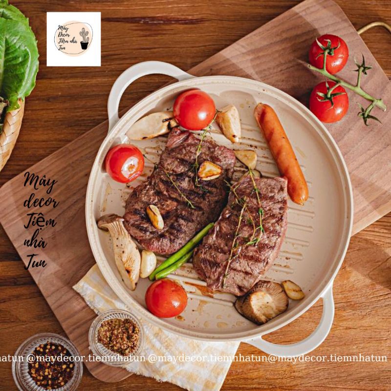 CHẢO NƯỚNG FIKA ĐÁY TỪ - Hình tròn của Neoflam Hàn Quốc