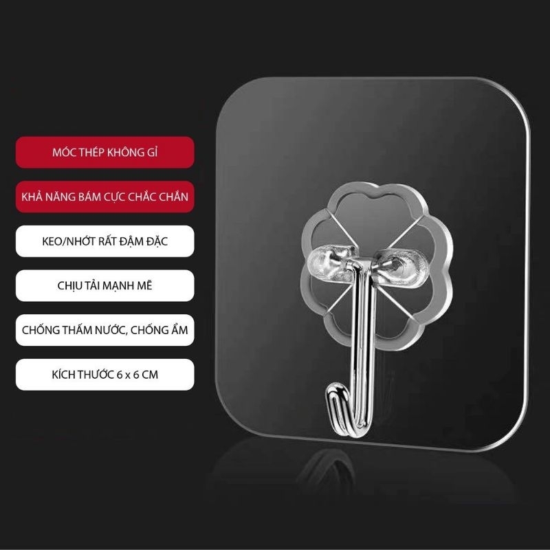 Móc dán tường 3D - móc dán tường siêu dính