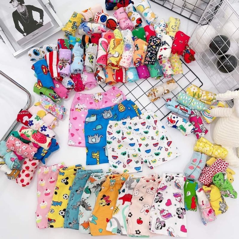 SÉT 10 QUẦN CHỤC ĐÙI BOZIP XUẤT DƯ CHO BÉ TRAI BÉ GÁI