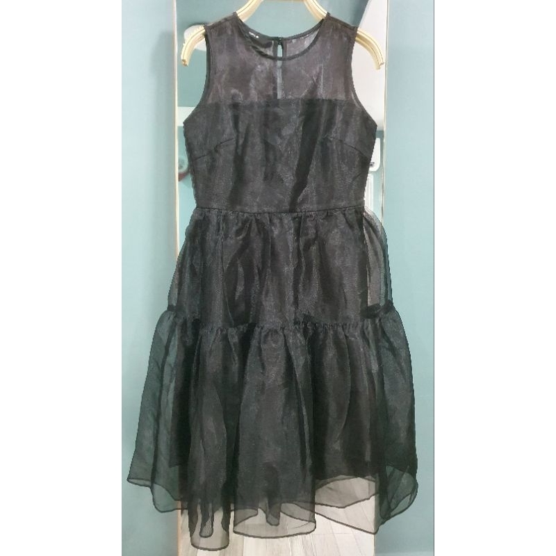 ĐẦM MARC VẢI SHEER ĐEN SZ M