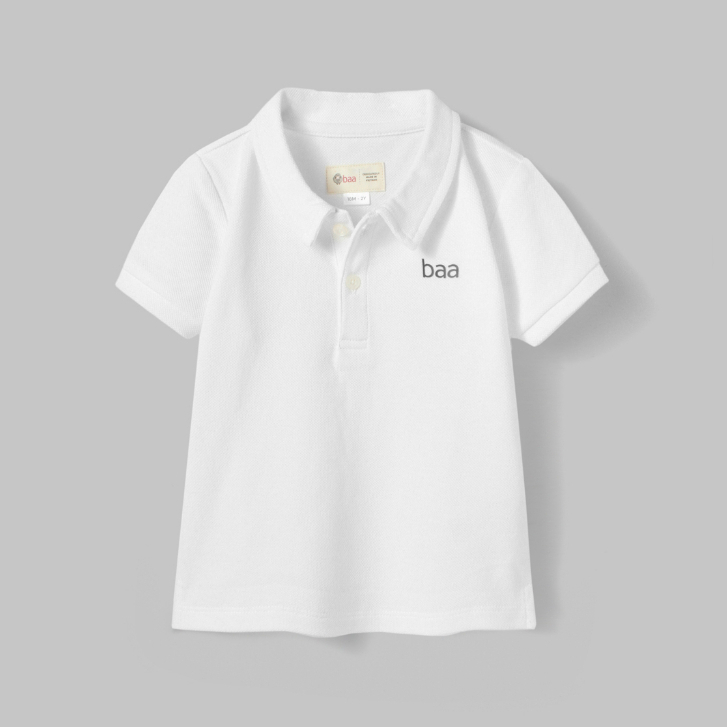 Áo polo bé trai, áo thun polo bé trai từ 2 tuổi - 10 tuổi, áo ngắn tay thêu logo cho bé Baa Baby - B-BC-PL06N-03