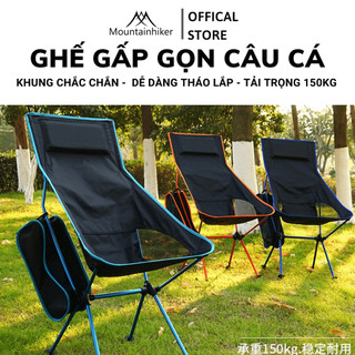 Ghế Gấp Gọn Câu Cá - Ghế Vải Xếp Đa Năng Du Lịch, Dã Ngoại Khung Hợp Kim Nhôm Có Tựa Lưng Cao Cấp vt165a