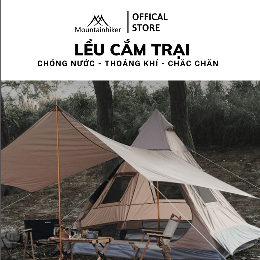 Lều Cắm Trại Lều Dã Ngoại 4-6 Người Thông Thoáng – Lều Mái Che Đi Phượt Cắm Trại Dã Ngoại Du Lịch - P023