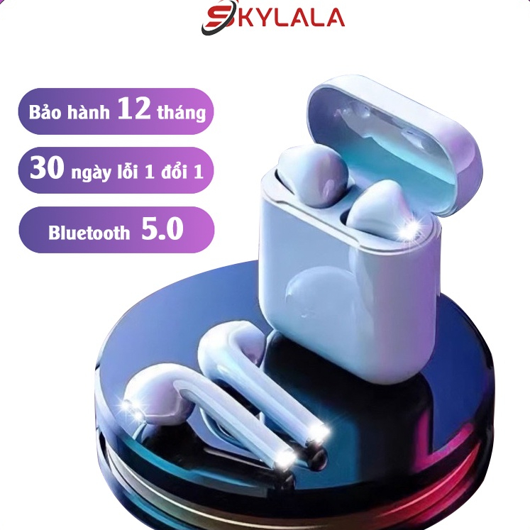 Tai nghe bluetooth không dây I12 cao cấp, đầy đủ chức năng, cảm ứng cực nhạy, bảo hành 12 tháng, chính hãng SKYLALA