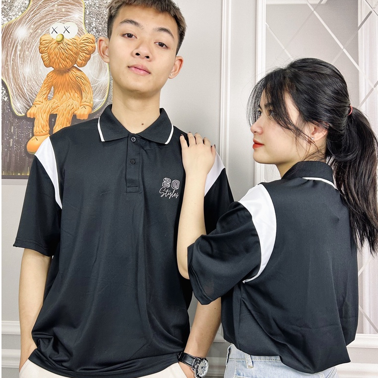Áo Polo Unisex Nam Nữ Vải Cotton Cao cấp Thêu Chữ 20Styles APL01