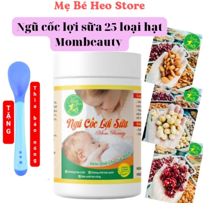 Ngũ cốc lợi sữa, dinh dưỡng, mẹ bầu cao cấp Mombeauty từ 25 loại hạt đặc biệt - 500gr