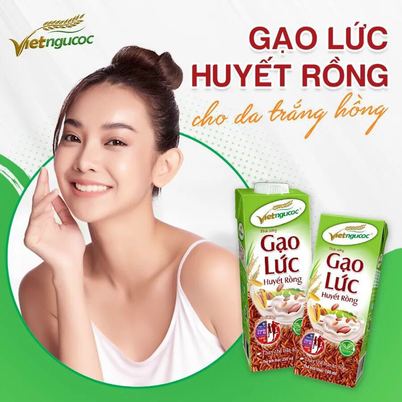Lốc 4 Thức Uống Gạo Lức Huyết Rồng 180ml
