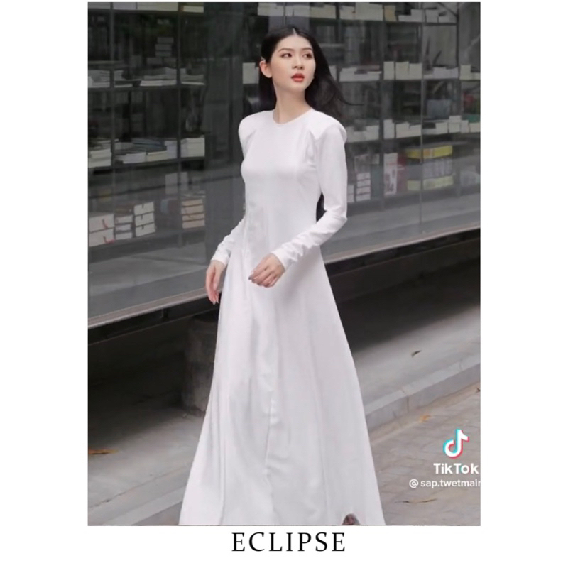 Váy Đôn Vai Dài Tay Ly Thân Xòe Đen Eclipse Clothing