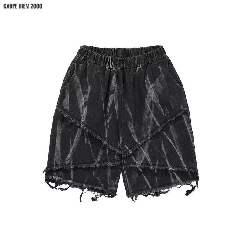 Dark Smoke Shorts - Quần short nam không gấu màu đen khói