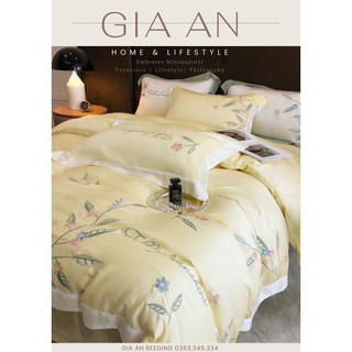 Bộ chăn ga tencel 100s thiên tơ cao cấp mát lạnh mềm mịn