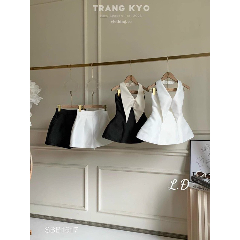 Set Bộ Tapta 3 Lỗ Cổ V Xoè + Quần Short Đùi