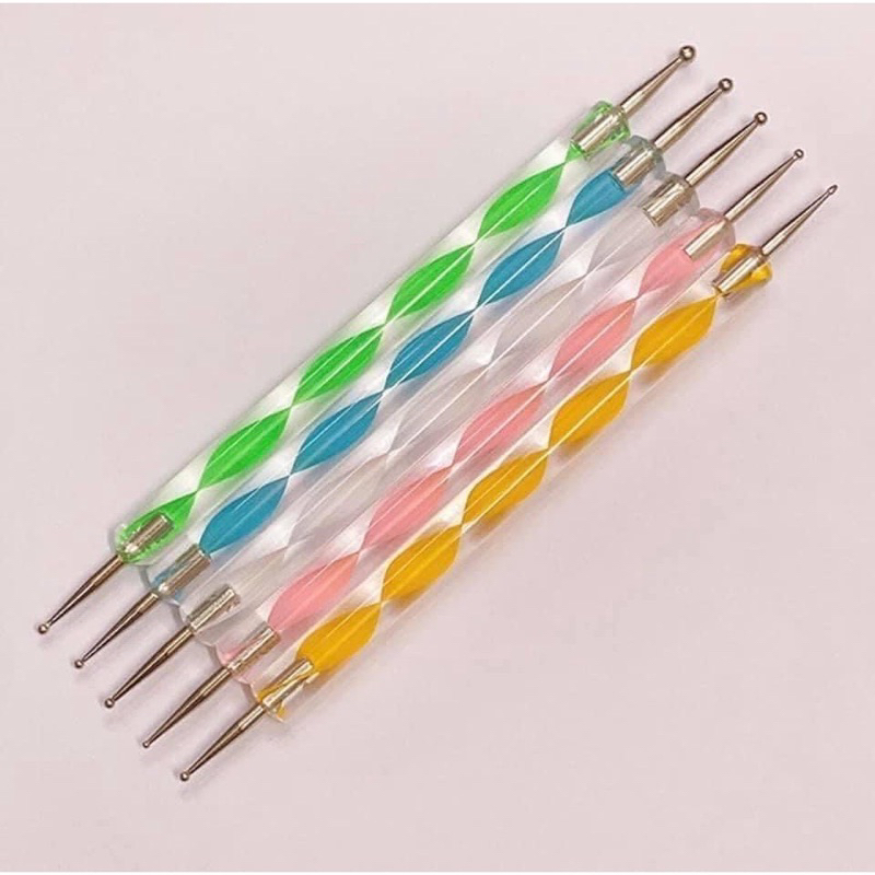 Sét bút chấm bi 5 cây,Bút chấm bi làm nail