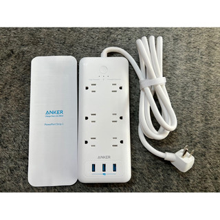 Ổ cấm điện anker surge protector, 6 cổng ra & 3 cổng sạc usb a9161