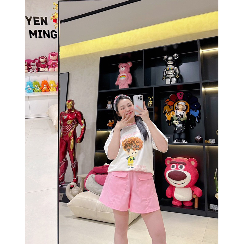 Set cô gái quần hồng