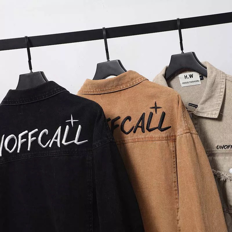 Áo Khoác Jeans Nam Nữ From Rộng Chất Vải Dầy Dặn Chữ Thêu Nổi, Áo Bò Thời Trang Unisex Phong Cách Trẻ Trung Năng Động