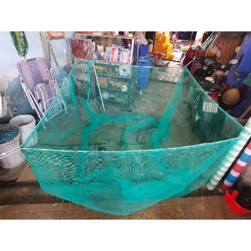 Mùng Nuôi cá, Vèo Nuôi Ếch. Sợi Cước Thái Luồn Dây 4 Góc. Nhiều Kích Cở, Dễ Sử Dụng