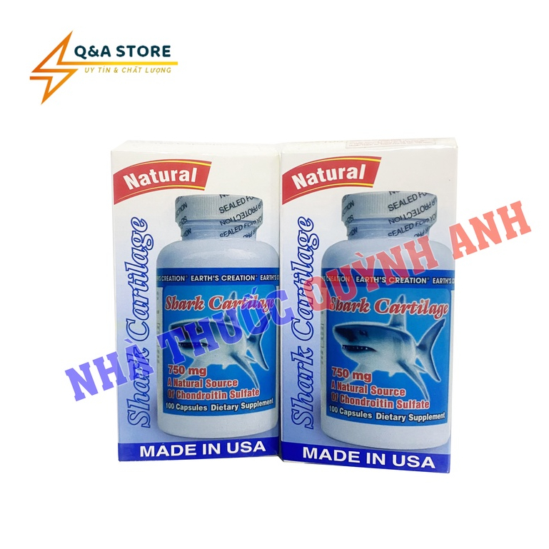VIÊM UỐNG SHARK CARTILAGE 750MG HỖ TRỢ CHỐNG THOÁI HÓA XƯƠNG KHỚP