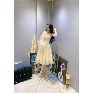 ĐẦM XÒE HOA EO ĐÍNH ĐÁ