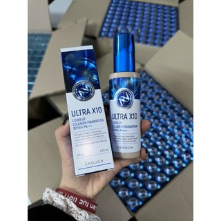 Kem nền collagen ultra x10 cover up enough 100ml