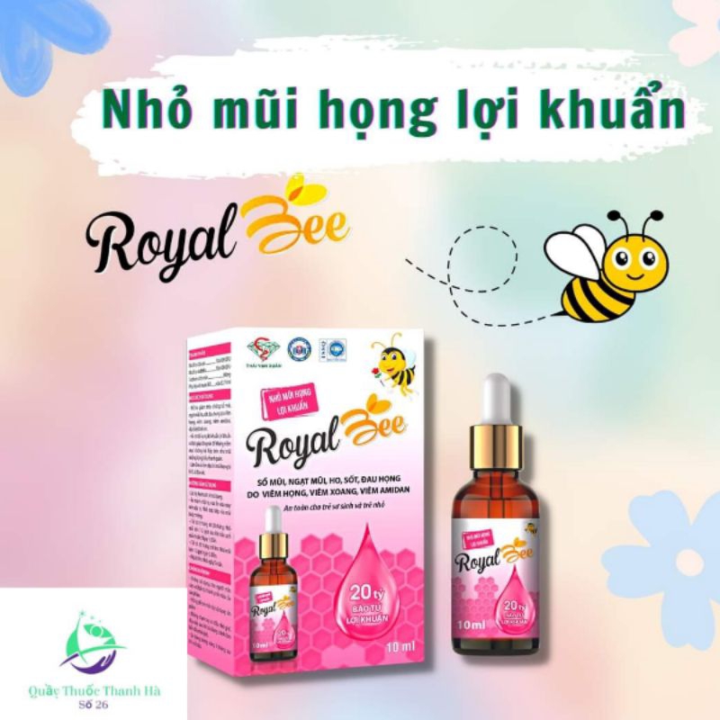 Nhỏ mũi họng lợi khuẩn Royal bee giảm sổ mũi,sốt,ho,đau họng