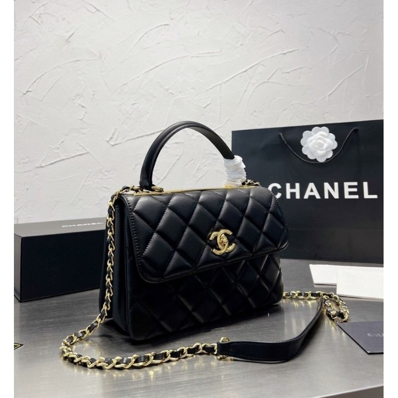 Túi nữ xách tay da mềm sz25cm có 3 ngăn riêng biệt