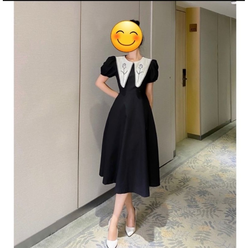 Đầm Topshop form A xòe nhẹ, màu đen- Hàng xuất khẩu Phú Yên