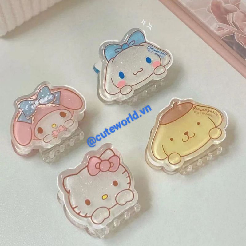 Kẹp Mini Cinnamoroll Melody Pudding Kuromi Kitty