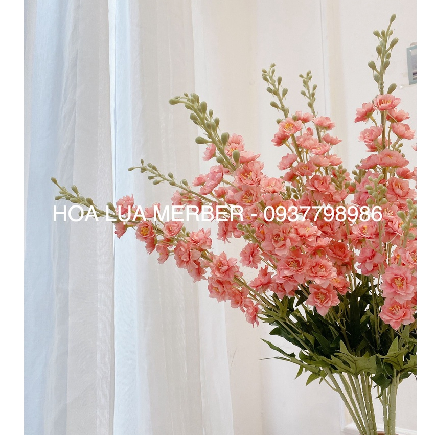 Cành Hoa Phi Yến 2 nhánh (Mõm Sói) Thân Bạc Nhiều Màu Sắc Dài 65-70cm Merber (Mơ Bơ) - Trang Trí Decor Nhà Cửa