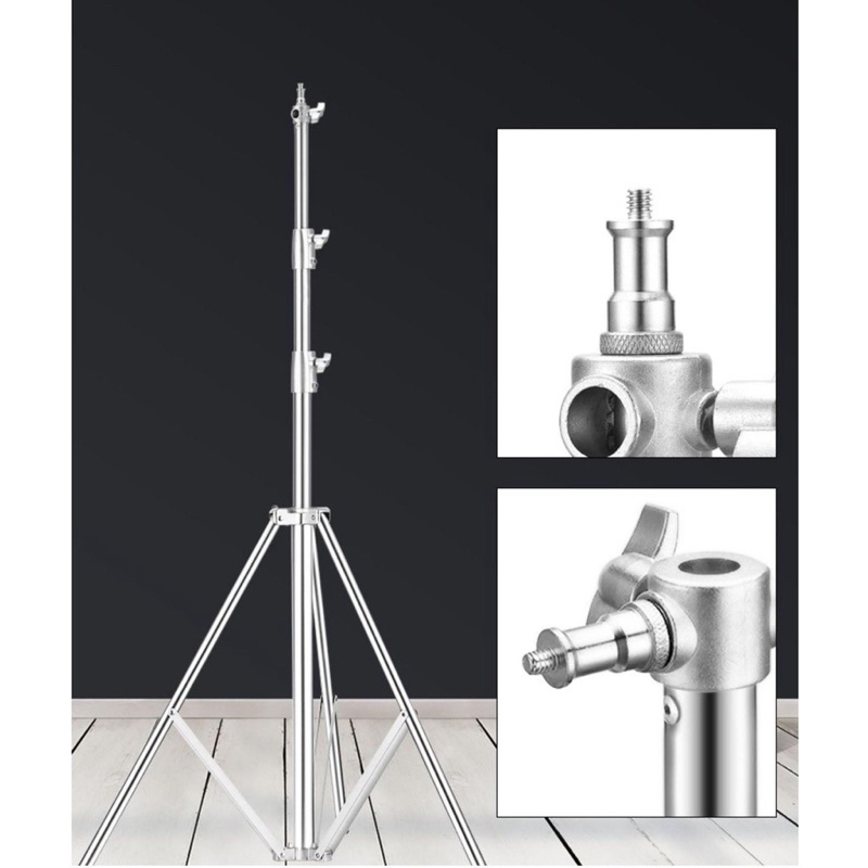 Chân đèn inox 2m8