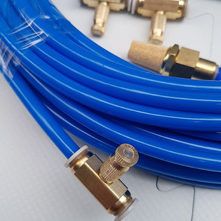 Combo 10-20m dây phun sương màu xanh phi 8mm + 5 béc gữa +1 béc cuối+ 1 trõ lọc