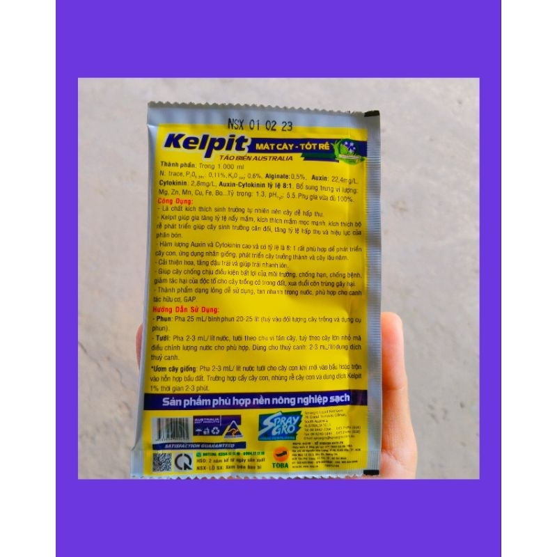 Phân bón sinh học Kelpit 25ml - Astralia mát cây, tốt rễ, bung chồi