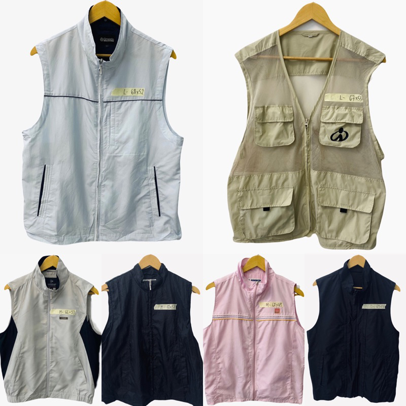 Áo Gile Dù Nhật Nam Nữ Mùa Hè Secondhand, Áo Khoác Dù Không Tay 2hand Unisex