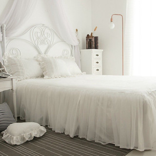 freeship🌿Set chăn ga gối cotton lụa phối bèo ren công chúa - set vỏ 4 món - hàng loại 1