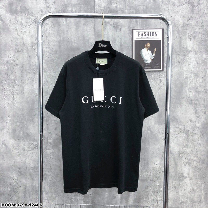 Áo phông nam nữ Premium Cotton dệt chữ ngực kiểu dáng đơn giản hai màu đen be siêu hot AP177P