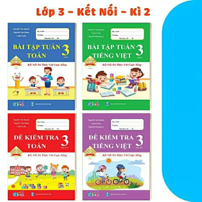 Sách - Combo Đề Kiểm Tra Và Bài Tập Tuần Toán Và Tiếng Việt Lớp 3 Kết Nối Tri Thức Với Cuộc Sống - Học Kỳ 2