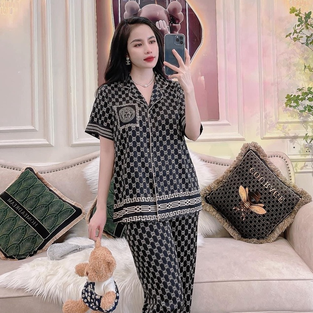 Pijama Lụa Cao Cấp Đồ Bộ Mặc Nhà Ngủ Nữ Chất Lụa Siêu Mềm Siêu Mịn - Sillk Homewear