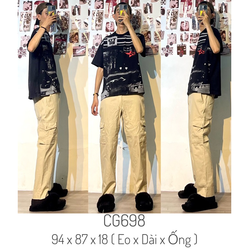 Quần cargo pant túi hộp 2hand