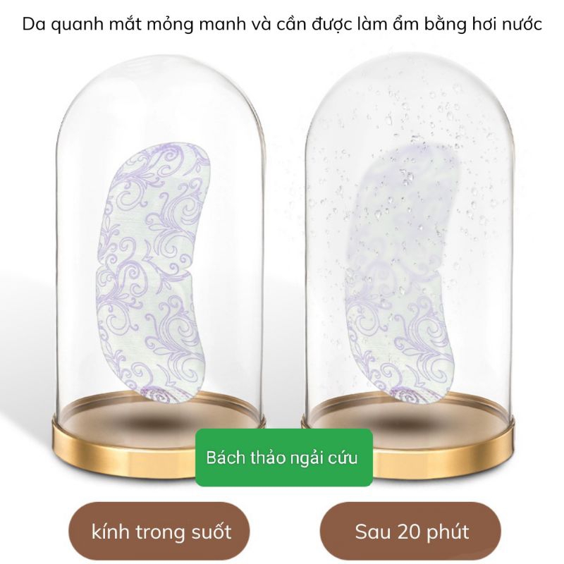 Mặt Nạ Mắt Nóng Xông Hơi Nước Chườm Nóng Mắt Thư Giãn Giảm Mỏi Mắt Hương Ngải Cứu, Hoa Oải Hương, Hoa Cúc, Hoa Hồng