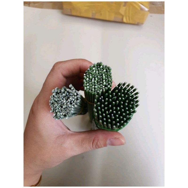 BÓ 10 CÀNH KẼM THÂN HOA XANH CÓ ĐỐT - CÀNH NHỰA LÀM HOA HANDMADE