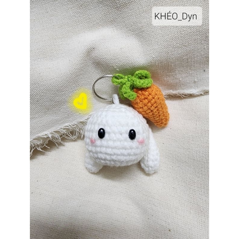 Thỏ bảy màu móc len handmade