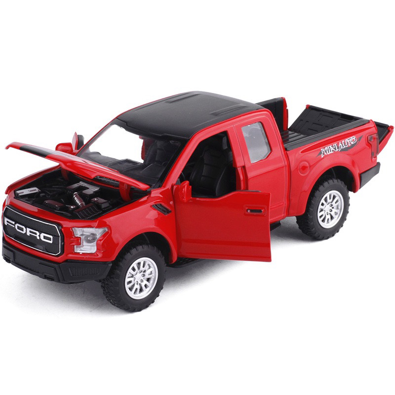 Xe mô hình bằng sắt Ford Ranger tỉ lệ 1:32 giá rẻ hãng MiniAuto màu đen