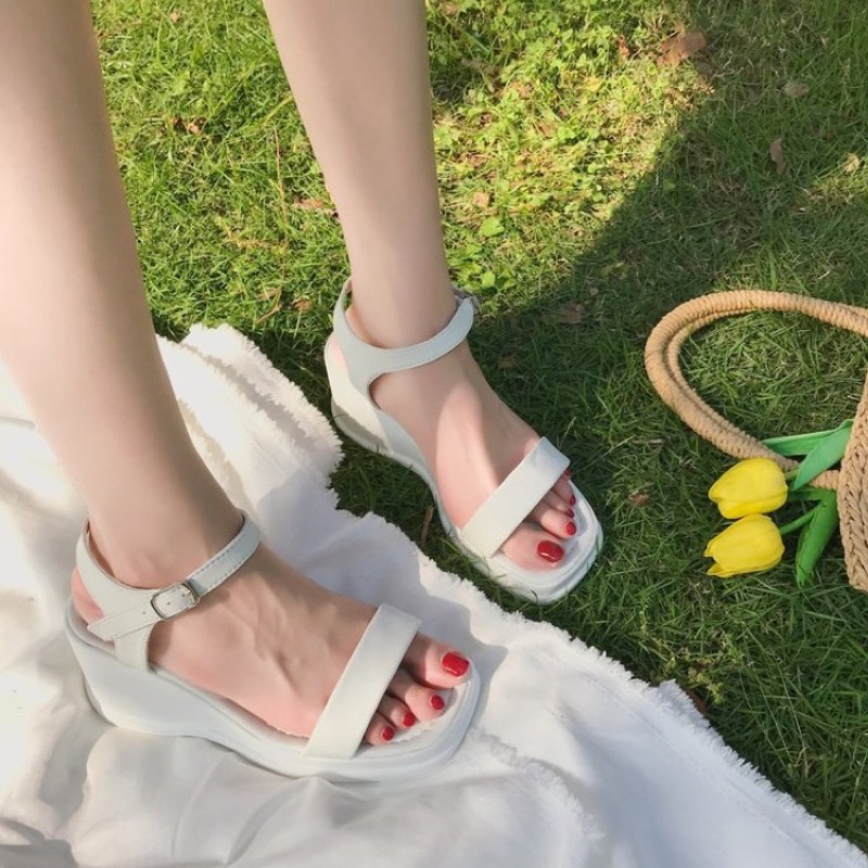 GIÀY SANDAL NỮ QUAI NGANG CA0 7 PHÂN- XĂN DAN NỮ THỜI TRANG DỄ ĐI LUDUMI